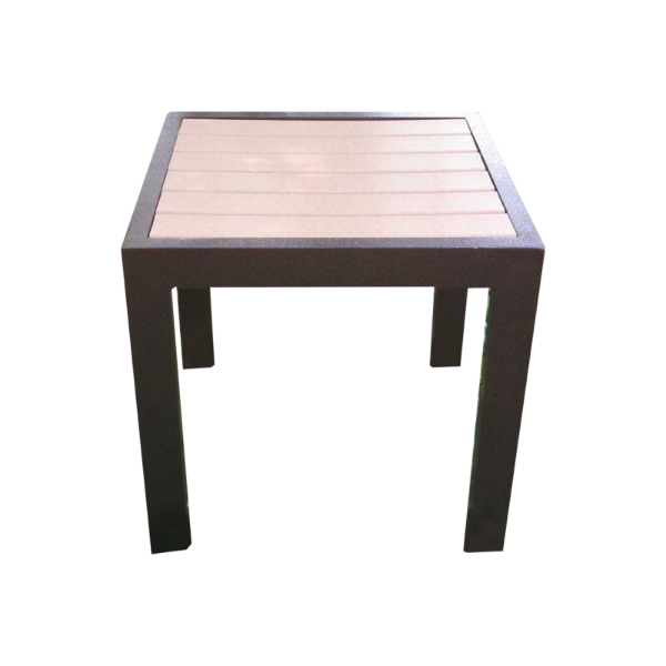Faux Wood Top Side Table
