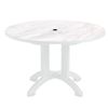 Aquaba 48" Round Table Plastic Resin - Marble	