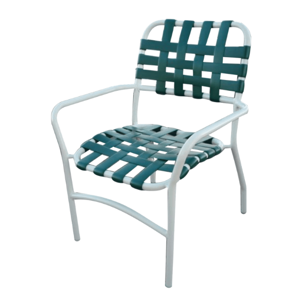 A-53C  - Aruba Cross Strap Stackable Dining Chair