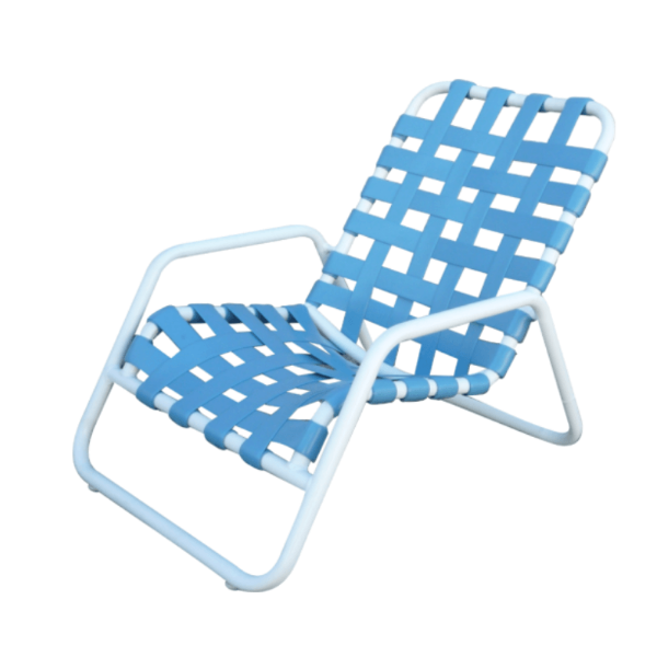 C-40C - Classic Cross Vinyl Strap Stackable Sand Chair