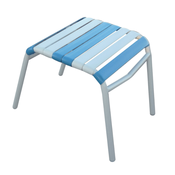 C-15 - Classic Horizontal Vinyl Strap Patio Ottoman
