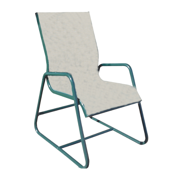 C-55SL - Classic Patio Sling Sled Base Dining Chair for Beach Resorts