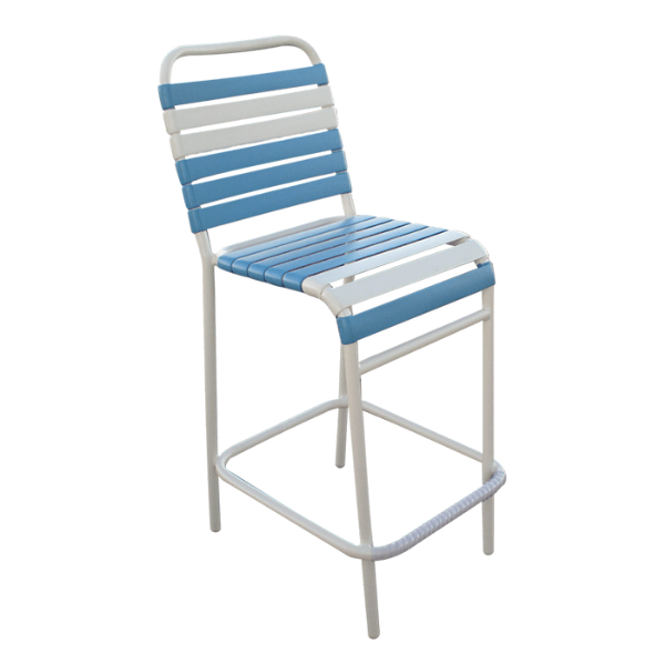 C-75 - Classic Horizontal Vinyl Strap Bar Stool Chair, 12 lbs. 