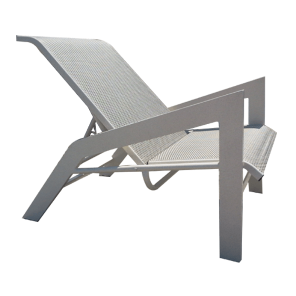 H-90 - Hurricane Sling Patio Recliner with Heavy-Duty Aluminum Frame