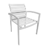MC-50EZ - Micamy EZ Vinyl Strap Patio Dining Chair - White