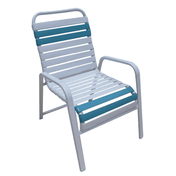 R-50 - Regal Horizontal Vinyl Straps Dining Chair, 10 lbs.
