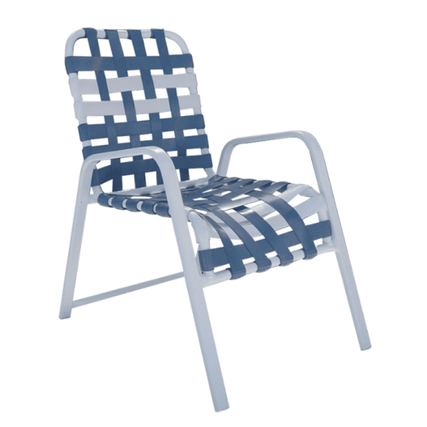 R-50C - Regal Cross Vinyl Strap Dining Chair, 10 lbs.