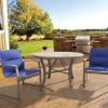Picture of Tropitone MainSail Padded Sling Chaise Lounge with Stackable Commercial Aluminum Frame - 28 lbs.