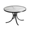 Picture of 42" Round Acrylic Dining Table with Powder Coated Aluminum Frame, 26 lbs.