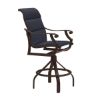 Picture of Tropitone Montreux Padded Sling Swivel Bar Stool, 24.5 lbs.
