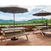 Picture of Plymouth Bay Picnic Table with MGP Surface and Powder-Coated Aluminum Frame - 120 lbs.
