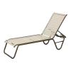 Picture of Reliance Contract Vinyl Strap Stacking Chaise Lounge with Powder-Coated Aluminum - 20 lbs.