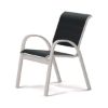 Picture of Telescope Aruba Cafe Chair Fabric Sling with Aluminum Frame, Pool furniture