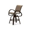 Picture of Telescope Aruba Counter Height Swivel Cafe Chair Fabric Sling with Aluminum Frame