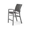Picture of Telescope Kendall Cross Weave Strap Stacking Balcony Height Stacking Cafe Chair with Aluminum Frame, 29.5 lbs.