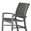 Picture of Telescope Kendall Cross Weave Strap Stacking Bar Height Stacking Cafe Chair with Aluminum Frame, 29.5 lbs.