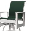 Picture of Telescope Leeward Bar Height Swivel Arm Chair Fabric Sling with Marine Grade Polymer Frame