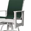 Picture of Telescope Leeward Counter Height Swivel Arm Chair Fabric Sling with Marine Grade Polymer Frame