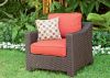 Picture of Telescope Outdoor Pool Deck and Patio Wicker Arm Chair with Cushion, Lake Shore Wicker Collection