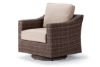 Picture of Telescope Outdoor Pool Deck and Patio Wicker Three-Seat Loveseat with Cushion, Lake Shore Wicker Collection