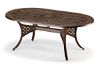 Picture of Telescope Oval Dining Table 42x84 Inch Cast Aluminum