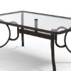 Picture of Telescope Rectangular Dining Table 42x68 Inch Glass with Aluminum Frame