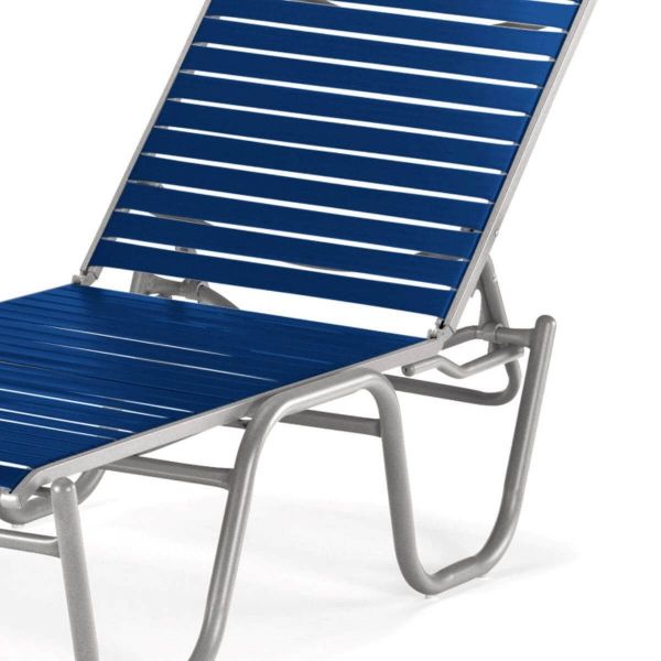 Picture of Telescope Reliance Contract Armless Vinyl Strap Chaise Lounges with Aluminum Frame