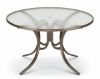 Picture of Telescope Round Dining Table 42 Inch Glass with Aluminum Frame