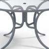 Picture of Telescope Round Dining Table 48 Inch Acrylic Top with Aluminum Frame