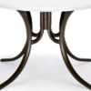 Picture of Telescope Round Dining Table 48 Inch Werzalit Table with Aluminum Frame