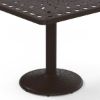 Picture of Telescope Square Dining Table 36 Inch Cast Aluminum with Pedestal Base