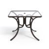 Picture of Telescope Square Dining Table 36 Inch Glass with Aluminum Frame