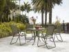 Picture of Telescope Square Dining Table 36 Inch Glass with Aluminum Frame