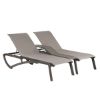 Picture of Sunset Duo Plastic Resin Sling Chaise Lounge with Console, 90 lbs.