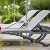 Picture of Sunset Duo Plastic Resin Sling Chaise Lounge with Console, 90 lbs.