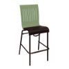 Picture of Viva Stacking Bar Chair with Two Toned Plastic Resin Seat and Aluminum Legs, 18 lbs.