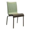 Picture of Viva Stacking Chair with Two Toned Plastic Resin Seat and Aluminum Legs, 13 lbs.