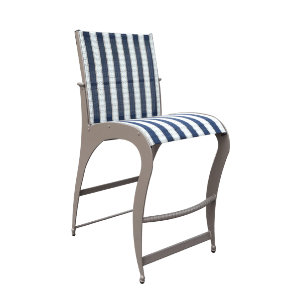 SK-75 - Siesta Key Patio Sling Bar Chair with Solid Aluminum Frame