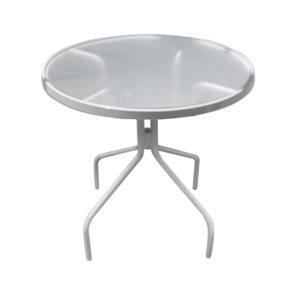 C-30A - 30” Classic Round Acrylic Top Patio Dining Table with Aluminum Frame