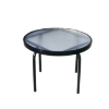 C-24A - Classic Round Acrylic Top Patio Side Table with Aluminum Frame, 18”, 20", or 24"