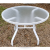 E-42A - Eclipse Round Acrylic Top Patio Dining Table with Aluminum Frame, 36" 42" or 48"