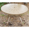 E-42Punch - Eclipse Round Punched Aluminum Top Patio Dining Table with Aluminum Frame, 36" 42" or 48"