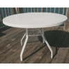 R-42F - Regal Round Fiberglass Top Hotel Patio Dining Table with Aluminum Frame, 36" 42" or 48"