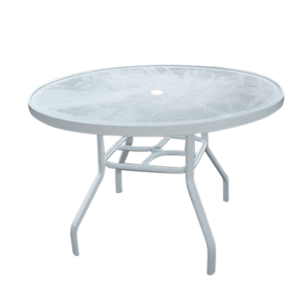 R-42A - Regal Round Acrylic Top Patio Dining Table with Aluminum Frame, 36" 42" or 48"