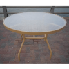 K-42A - Kingfisher Round Acrylic Top Patio Dining Table with Aluminum Frame, 36" 42", or 48"
