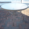 S-48A - Sierra Round Acrylic Top Hotel Patio Dining Table with Aluminum Frame, 36" 42" or 48"