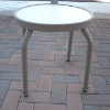 S-20A - Sierra Round Acrylic Top Patio Cocktail Side Table with Aluminum Frame, 18", 20" or 24"