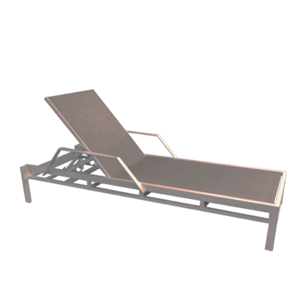 DA-150A - Deville Deluxe Sling Pool Chaise Lounge with Arms