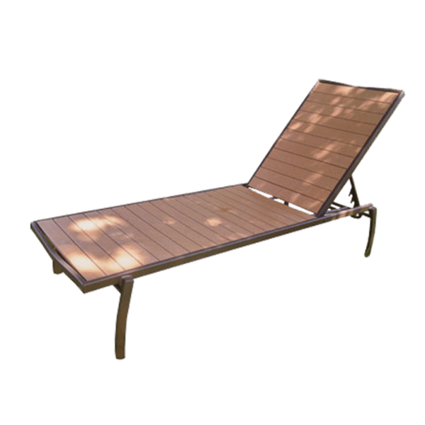 EW-149 - Eco Wood Recycled Plastic Chaise Lounge with Aluminum Frame