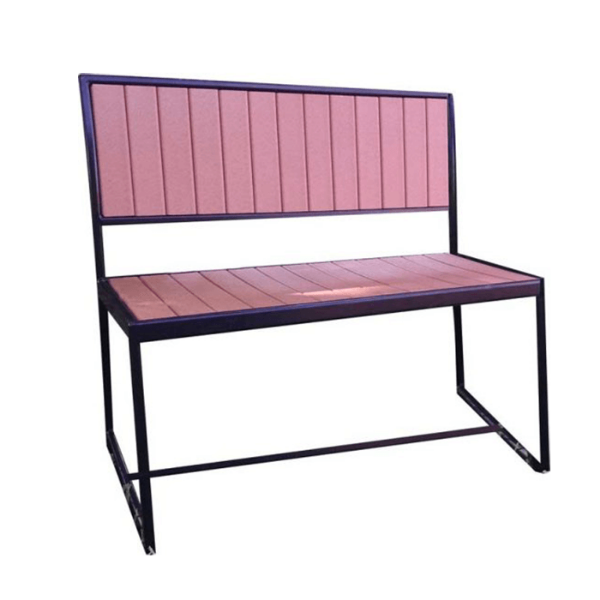 EW-255 - Eco Wood Recycled Plastic Outdoor Loveseat with Aluminum Frame